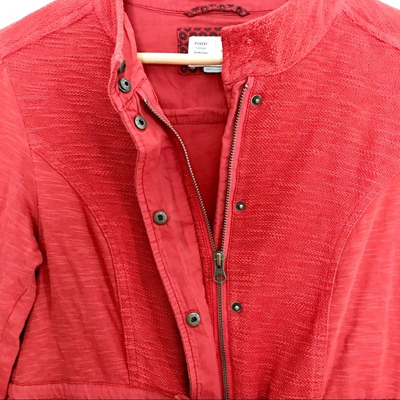ANTHRO Saturday Sunday Orange Drawstring Jacket - Picture 5 of 5